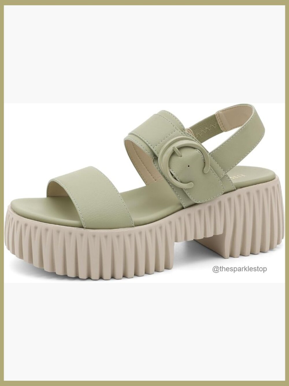 Women's Platform Sandals with Arch Support Lightweight Chunky Heel Adjustable